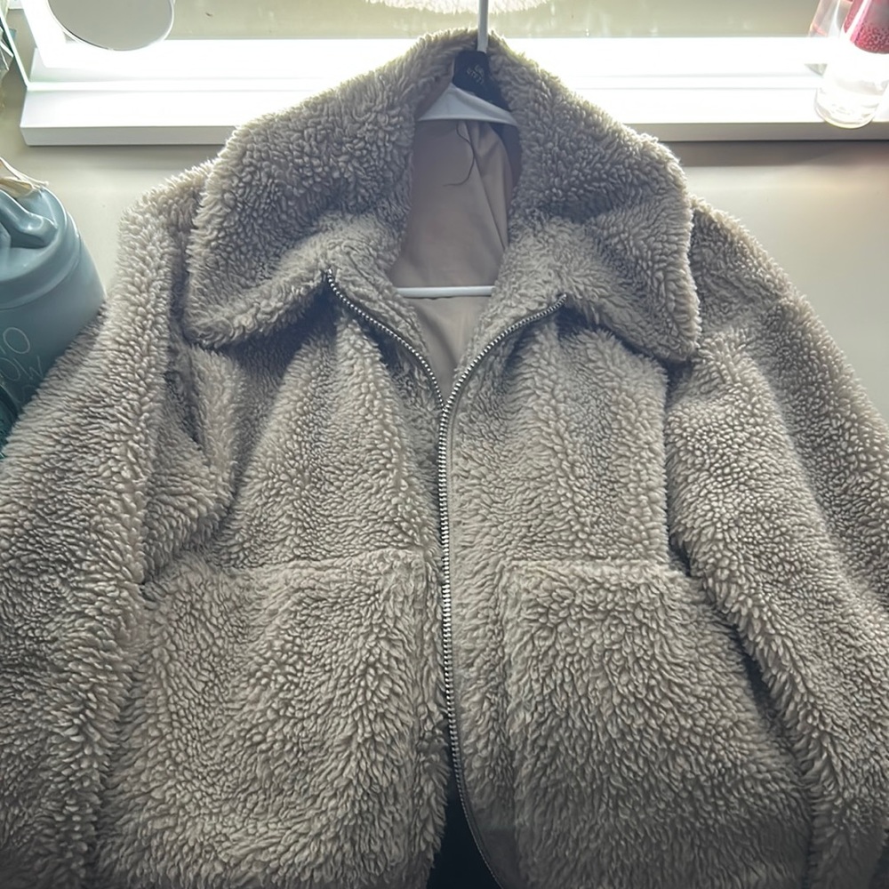 Urban outfitters teddy bear zip up